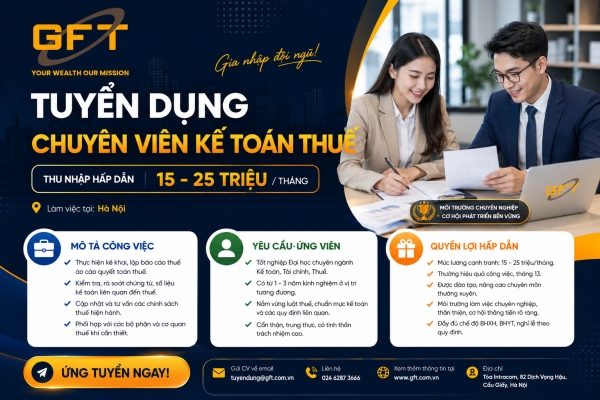 Tuyển Dụng Chuyên Viên Kế Toán Thuế